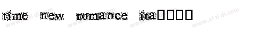 time new romance ita字体转换
